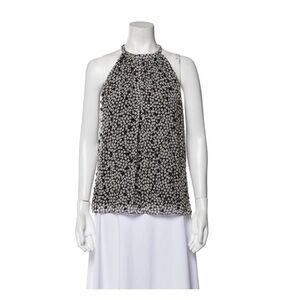 Diane Von Furstenberg Silk Black and White Patterned Blouse